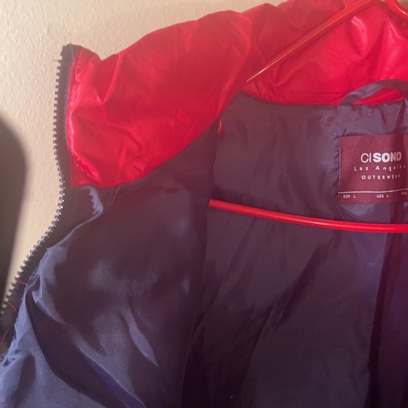 NWOT C SONO Quilted Red White & Blue Jacket; lightweight with pockets - Picture 4 of 4